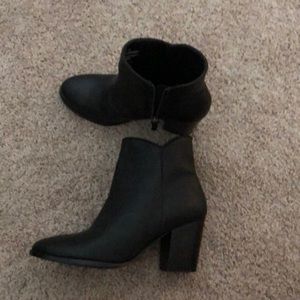 Thursday stacked heel boots
